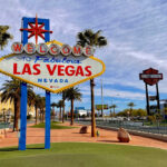 Welcome sign to Las Vegas, a landmark on the Las Vegas Strip.